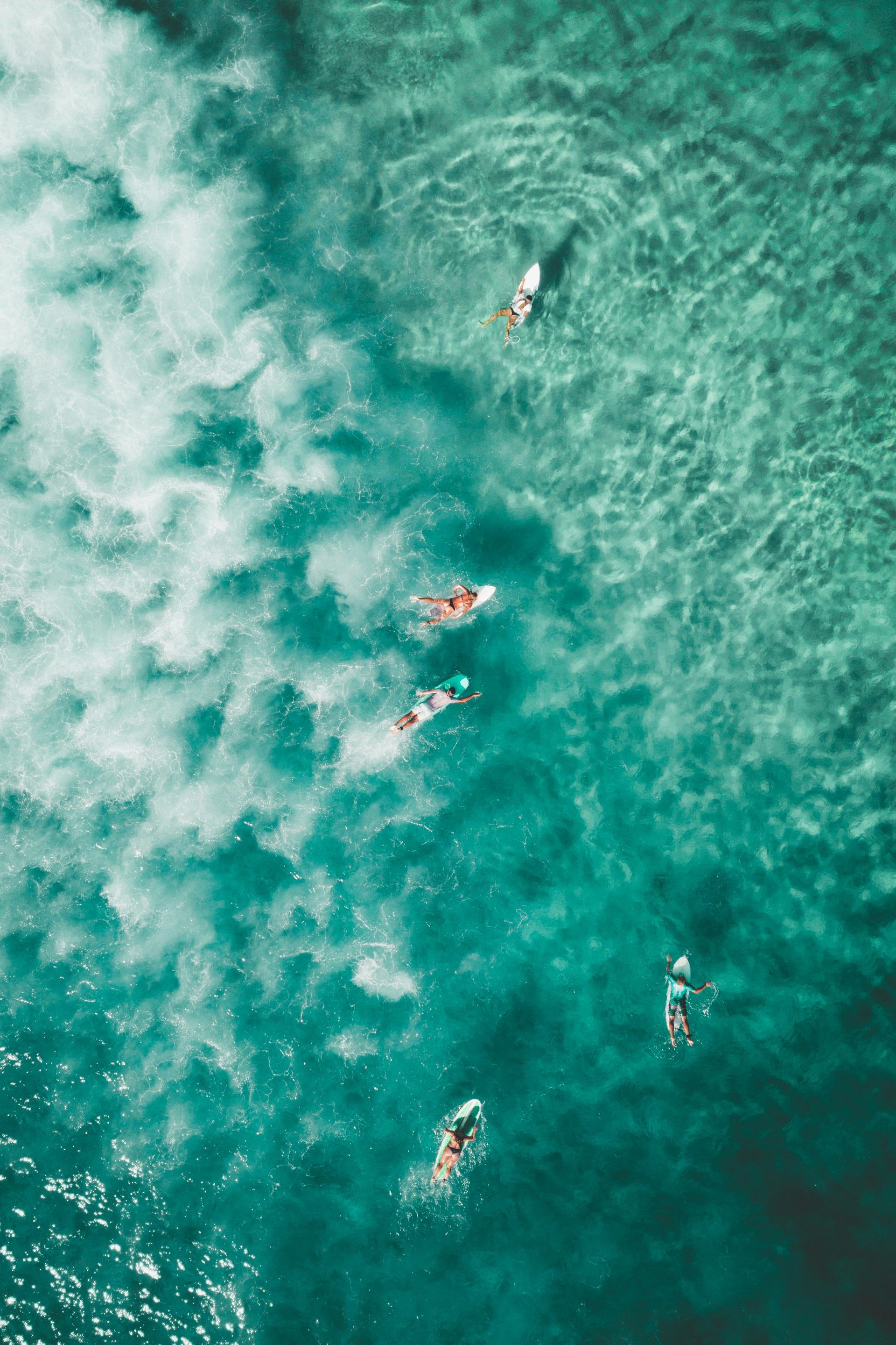 Surfers drone
